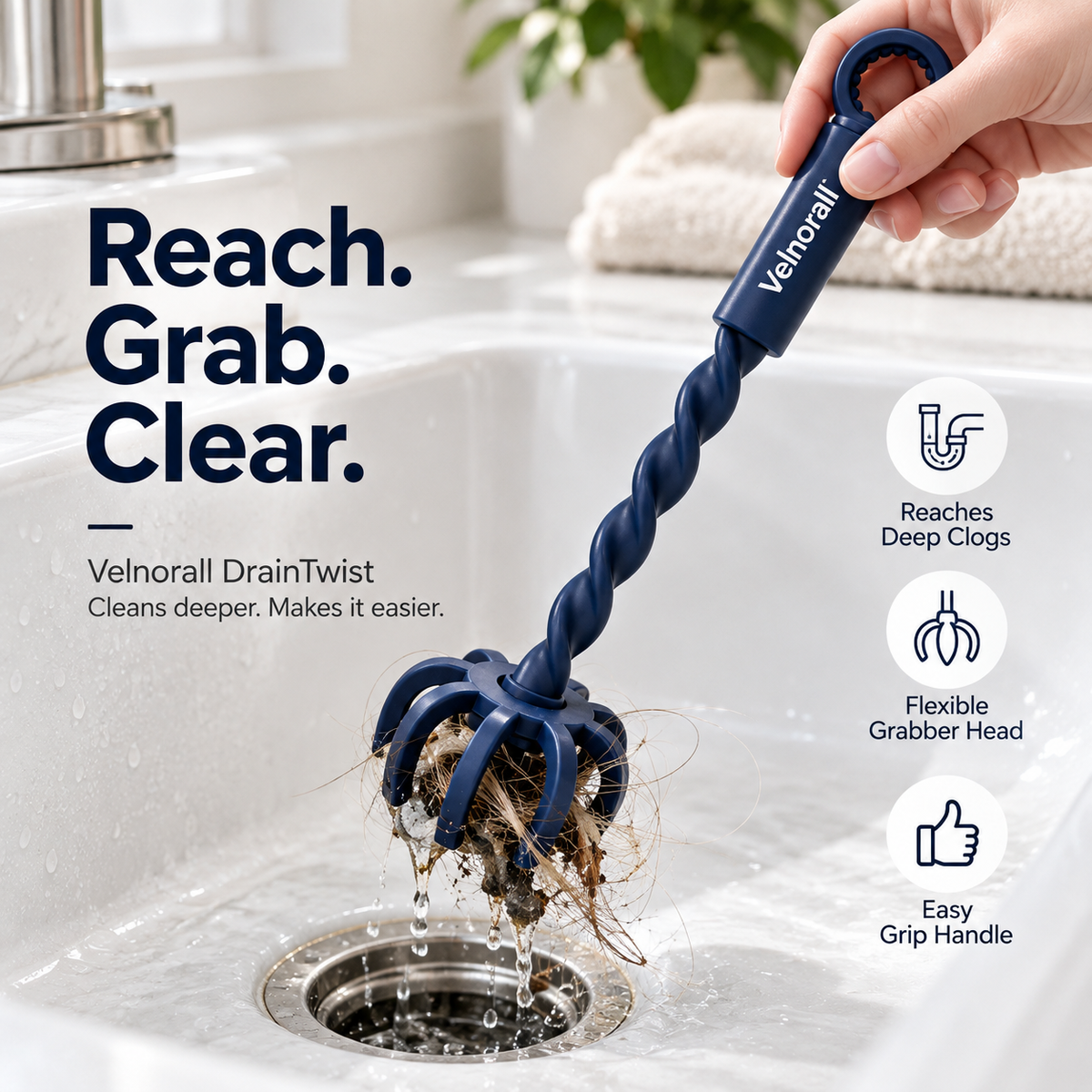Velnorall™ DrainSpiral Flex Grabber