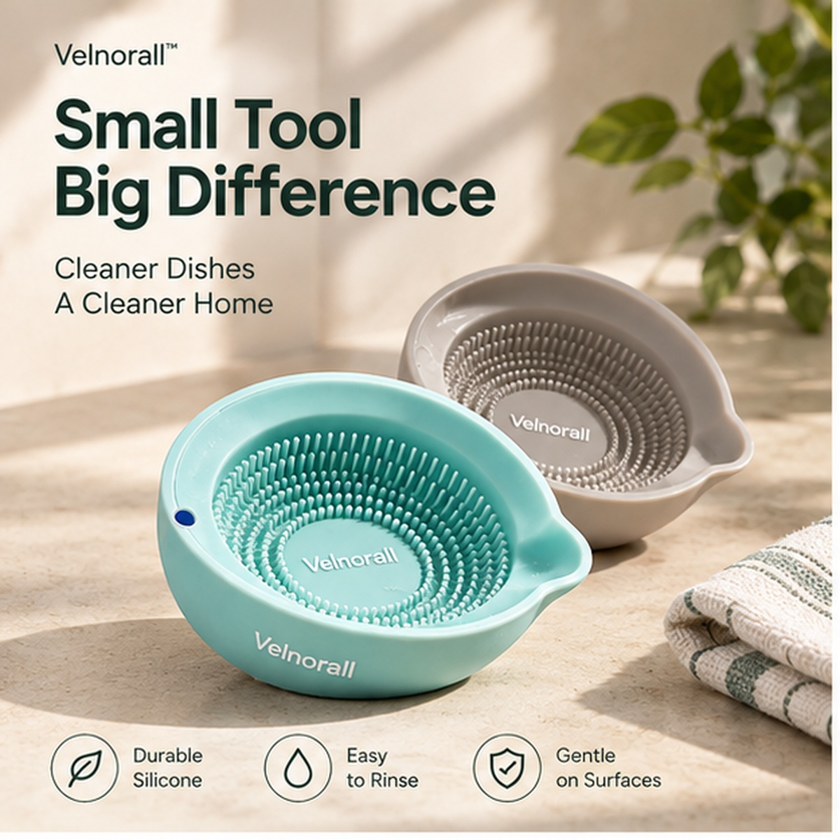 Velnorall™ CupCurve Dish Scrubber