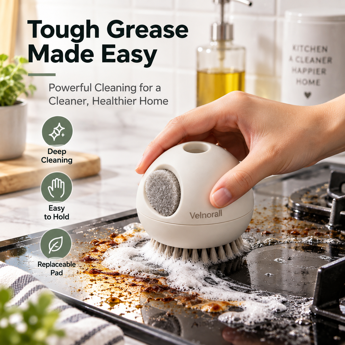 Velnorall™ StonePod Grease Scrubber