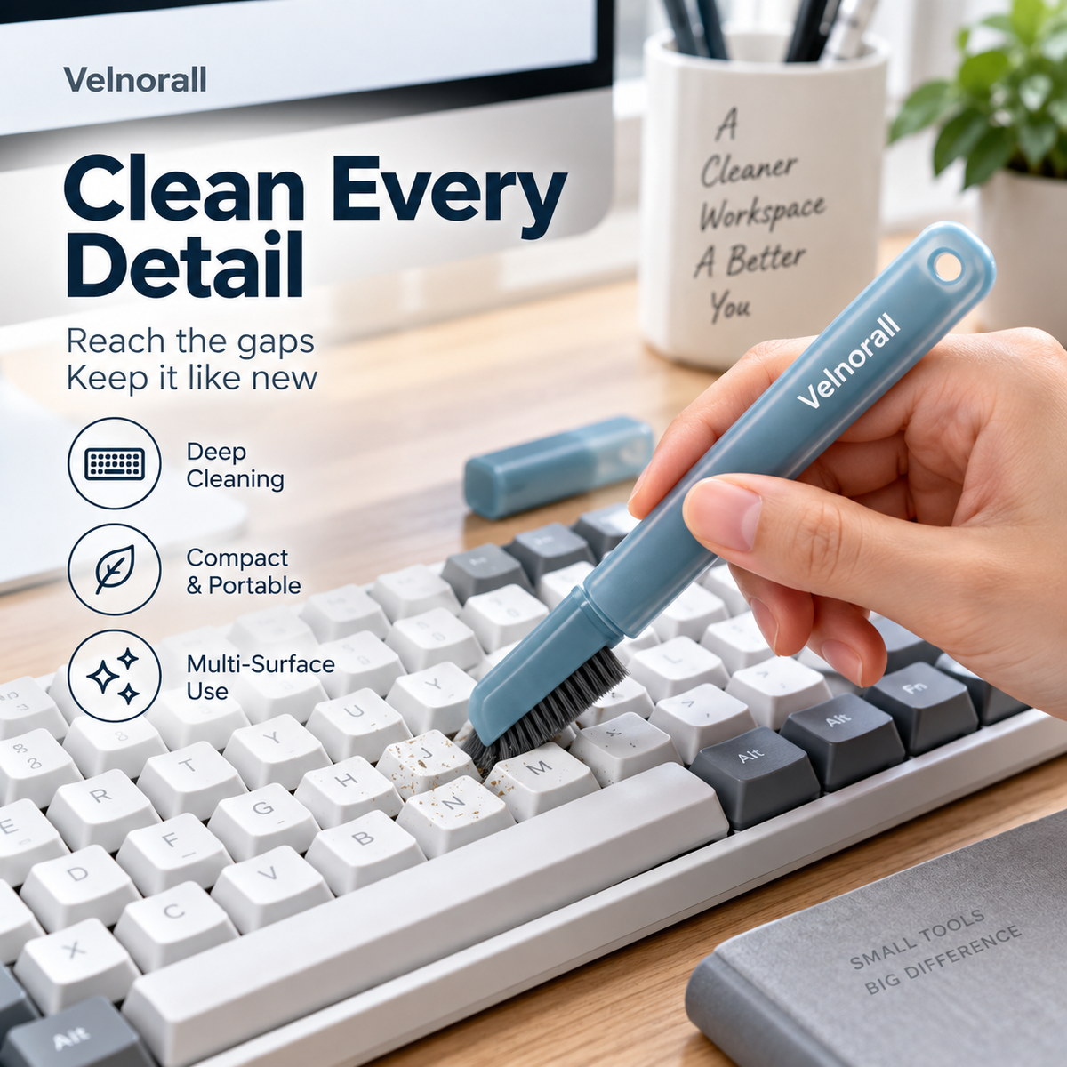 Velnorall™ KeyCrevice Precision Brush