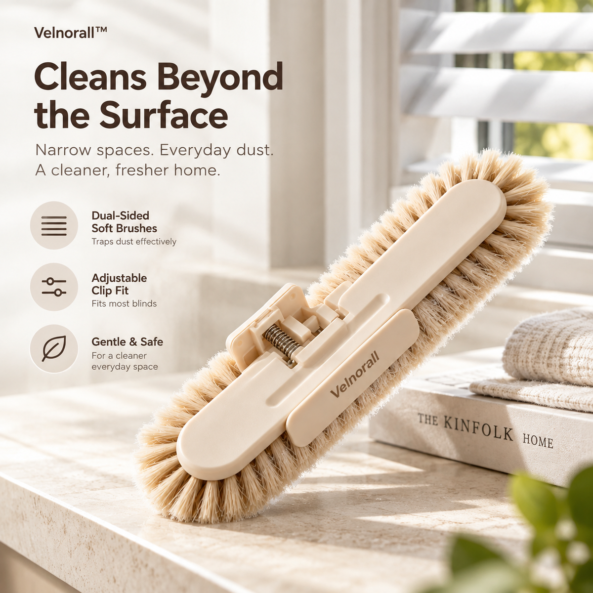 Velnorall™ SlatGlide Dual-Sided Duster
